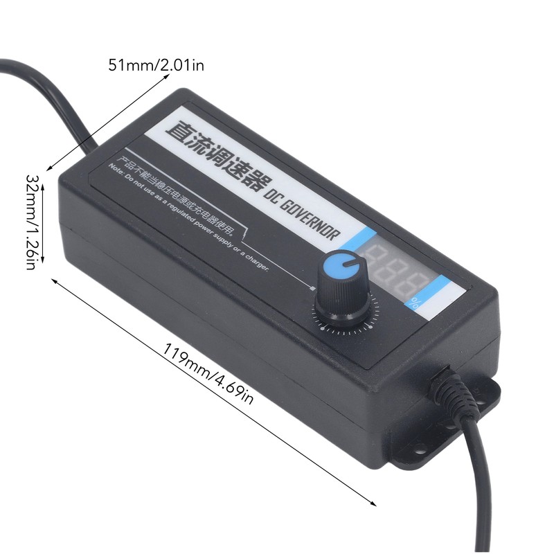 DC12V3A Motor Speed Controller Digital Stepless Speed Regulator with Delayed