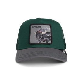 Goorin Bros. Ruthless Buffalo Trucker Cap Baseball Cap Trucker Cap Mesh Cap Women/Men/Snapback Snapback with Peak, Peak, Autumn Winter, Green, Unit size