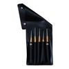 Bahco 3733S/5 Pin Punches Set Conical in Plastic Wallet, Silver/Gold/Black,