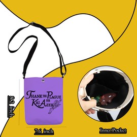 WCGXKO Book Crossbody Bag Book Gift Bookish Merch Messenger Bag For Bookworms (Thank the XK)