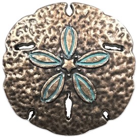 1 Sand Dollar Knob in Copper Patina