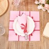RUSPEPA 50 Pcs Pink Bow Napkin Paper, 3 Ply Disposable