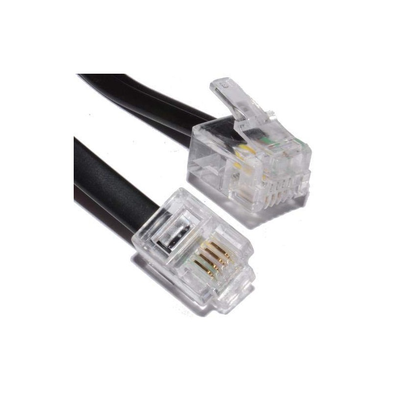 PCSL ADSL Cable RJ11 to RJ11 Modem Lead for Broadband