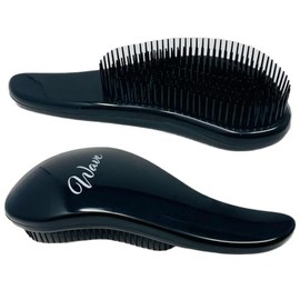 G.B.S Cepillo para desenredar ondas, profesional, sin dolor, para cabello rizado, ondulado, grueso, fino, húmedo, seco y liso, 2 unidades, negro