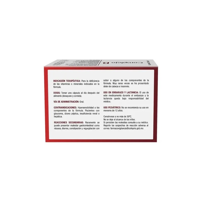 Tamilgentrin Complejo B Vitaminas Y Minerales 30 Cápsulas