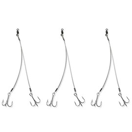 Generic Pike/Musky Fishing rig (Large Silver, 3, Count)