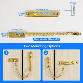 SAYAYO Door Chain Door Bolt Interior Security Lock Home Door Stainless Steel