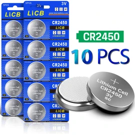 LiCB 10 Pack CR2450 Battery 3V Lithium CR 2450