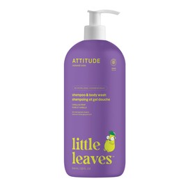ATTITUDE ATTITUDE Shampoo and Body Wash for Kids, EWG Verified Hair and Body Cleanser, Dermatologically Tested Soap, Plant and Mineral Based Bath Products, Vegan, Vanilla & Pear, 946 mL