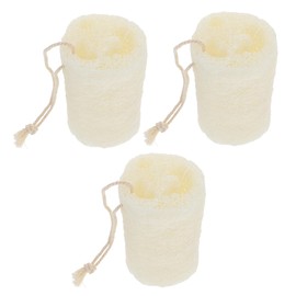 Mikinona 3pcs Natural Loofah Sponge for Shower Bath Exfoliating Body Scrubber Organic Luffa Loofah Sponge for Cleaning Dishwashing
