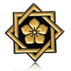 Don Flyee Ryoma Sakamoto Family Crest Bellflower Lapel Pin Butterfly