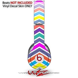 Skin Decal Wrap Works with Original Beats Solo HD Headphones Zig Zag Colors 04 Skin Only (Headphones NOT Included)