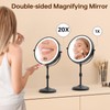 Erlingeryi 9" Magnifying Mirror with Lights 20X, Height Adjustable Lighted