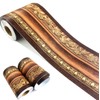Mesoar Elegant 3D Dark Brown Wallpaper Border Wall Peel Stick