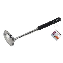 Fackelmann Mestolo Salsa Acciaio Inox/PP, Nero/Argento, 26 x 8 x 5 cm