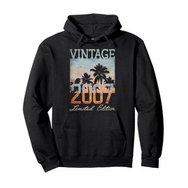 Vintage 2007 Limited Edition 18th Birthday 18 Year Old Gifts Pullover Hoodie