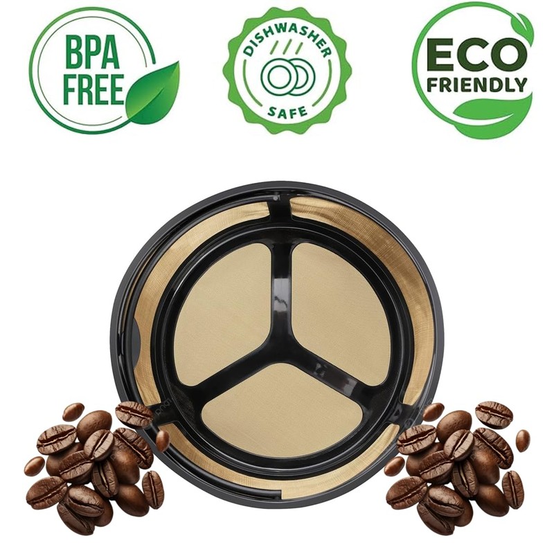 Reusable 4-5 Cup Basket Coffee Filter Fits Mr. Coffee, Cuisinart,