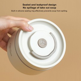 Goshyda Lunch Box, Portable Leak-Proof Insulated Food Container, Round 304 Stainless Steel Lunch Containers with Thermal Bag, for Adults and Children for Picnic