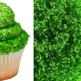 Edible Sprinkle Glitter Shimmer Sparkle Flakes for Cakes and Cupcakes 1/4 oz Emerald Green for use with Green Frosting