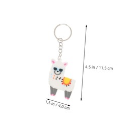 iplusmile 8pcs Cute Alpaca Keychain Charms Pendant for Backpack Bag Decoration Cartoon PVC Key Rings Multipurpose Hanging Accessories