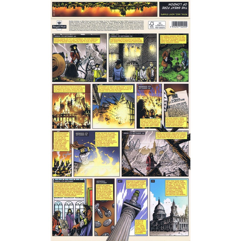 2016 The Great Fire of London Presentation Pack PP504 (printed