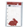 Nagahashi Printing System Notebook Refill, Mini 6-Hole, Grid, Freehand Refill,