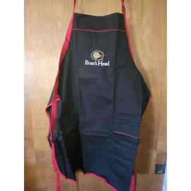 Boarshead Boar's Head Shirt Adult Black & Red Golden Head Apron Uniform Deli w/pockets