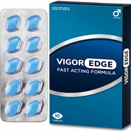 VIGOREDGE Fast-Acting Tablets for Men – Extra Strong Male Supplement – Discreet, When-Needed Tablets, Made in the UK