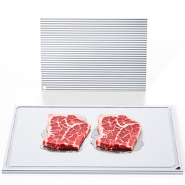 [Limited Model • Fast Defrost in Seconds] QOOQOGE Thawing Plate, Rapid Thawing, 3 in 1 Unit, Heat Removal, Freezing Foods, Nutrition & Freshness, Keeps Nutrition & Freshness, High Purity Aluminum