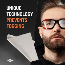 ToolFreak Anti Fog Lens Cloth 2 Pack - Unique Technology Prevents Fogging on Glasses, Lens, Phone Camera, Mirror for 74 hrs. Reusable 600x, Odourless, Safe for Eyeglasses, Drawstring Bag Included