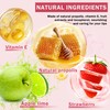 AOAZXBB 4 PCS Bee Lip Balm Honey Pot,Honey Strawberry Watermelon