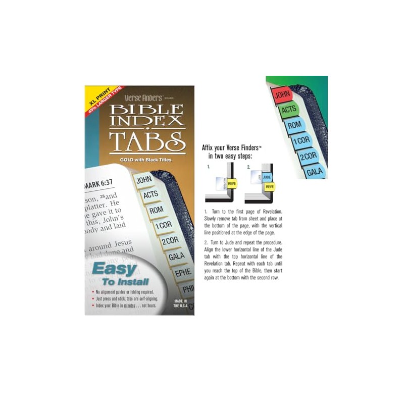 Verse Finders Thin Pack XL Print Rainbow Bible Tabs