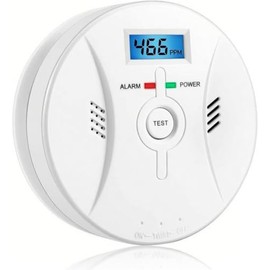 Portable Carbon Monoxide Detector - 85 dB Alarm, Operated, Ideal for Any Room