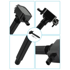 TAUTOY Set Of 4 UF751 Ignition Coil Pack & Iridium Spark Plugs (2.4L Only) 2013-2020 For Jeep Cherokee Compass Renegade,For Chrysler 200,For Dodge Dart,For Fiat 500X,Replace # U5364 68242286AB UF754