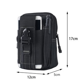 Waist Bag, EDC Pouch, Molle Pouches, Belt Pouch, Gadgets for Men, Belt Bag, Tactical Waist Bags, Utility Waist Bag with Zipper, Exercise Accessories for Traveling Running Cycling Sports Gifts (Black)