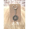 LARGE KEYRING - Viking Tree - Silver Plated. Split Ring.
