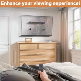 Studless TV Wall Mount for Drywall, No Stud Hanger for 12–55 Inch, No Drill Wall Mount TV Bracket, VESA Max 400x400, Up to 100lbs, Low Profile, Tilts 5°, No Damage, Easy Install for Rental Apartment