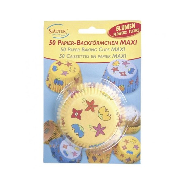 Paper Muffin Cases – Pack of 50, Base Diameter 5