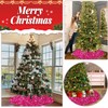 FOTSHARER 36 Inches Christmas Tree Skirt Hot Pink Glitter Sequins