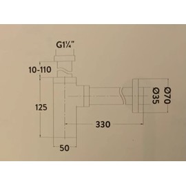 Noir Bottle Trap Round | Bottle Trap | Matt Black | for Wall Mounted Basin…