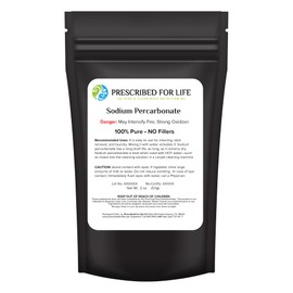 Prescribed for Life Sodium Percarbonate Powder for Cleaning, Laundry & More, Percarbonate Soda Oxygen Bleach, Percarbonato de Sodio (2oz / 56g)
