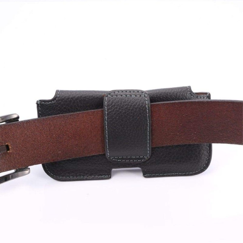 DFV mobile - Leather Horizontal Belt Case with Card Holder