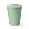 Plexon Round Trash Can 13 Gallon, Vintage Metal Outdoor Trash