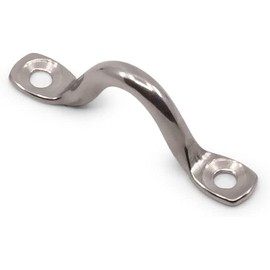 MarineNow 316 Marine Grade Stainless Steel Tie Down Deck Loop Eye Strap for Marine Kayak Boat Choose Size and Quantity (4mm, 10-Pack)