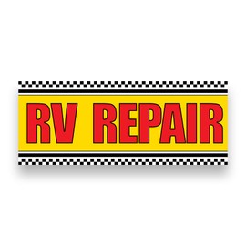 RV REPAIR Vinyl Banner 5 Feet Wide by 2 Feet Tall