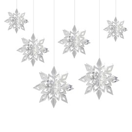Christmas Ornament, Snowflake, Snowflake, 3D 3D, Snowflake, Decoration, Decorative, Cute Decoration, Christmas Tree, Christmas New Year, Ornaments, String Included, Store Decoration, Party Supplies,