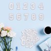 50pcs Iron on Number Patches 0-9 1 Inch Embroidered Patches