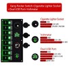 Car Voltmeter Rocker Switch Digital Display 8 Switches 12 V