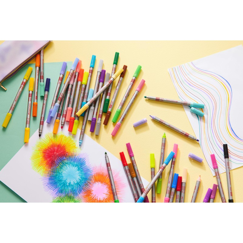 FABER-CASTELL 205098 Felt Tip Pen Set, Pastel and Neon, 20