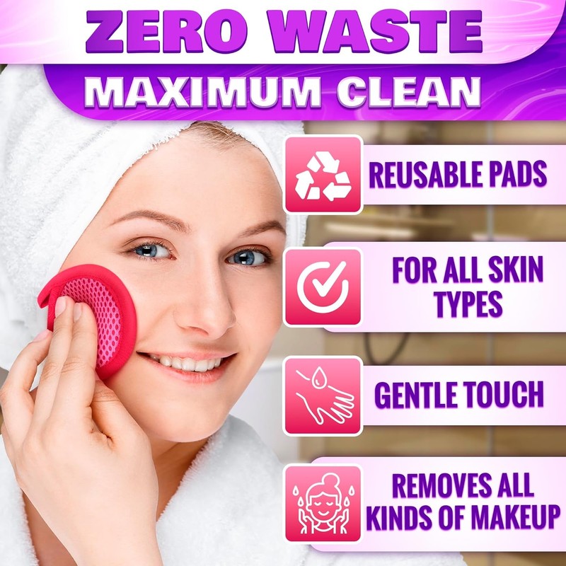 2 in 1 Face Scrub Pad Washable Scrubber - 3